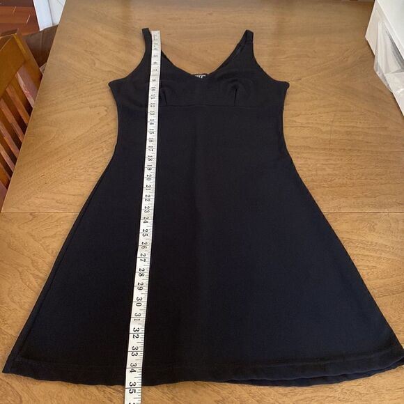 Vintage 90's Black Ribbed Stretch Mini Dress Size Small - Picture 13 of 13